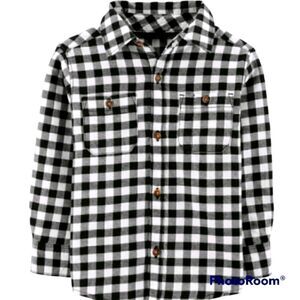 Carter's Twill Checkered Button Down Long Sleeve Shirt -Q